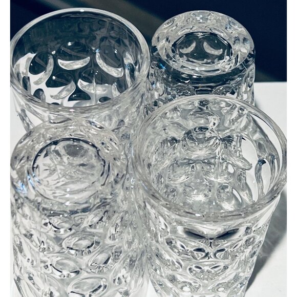 Vintage Bubble Glass Tumblers Set of 4 | Mid Century Retro Barware - Picture 5 of 10